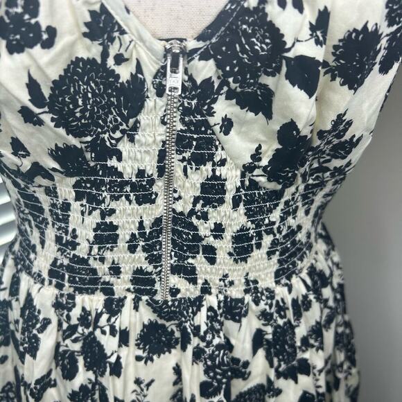 The Drop Women's Daksha Cotton Smocked Zipper Detail Dress Size Medium - Picture 2 of 6